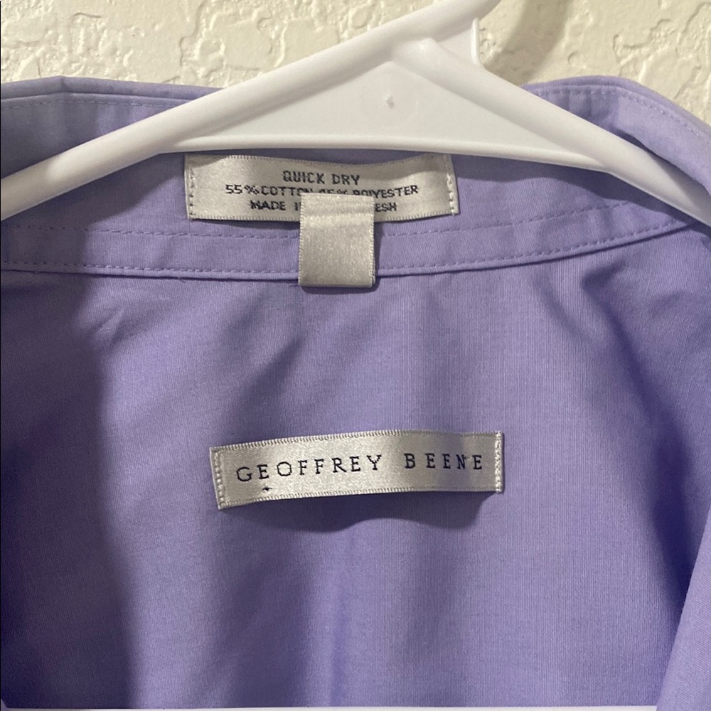 Geoffrey Beene Lavender Shirt - Picture 1 of 7